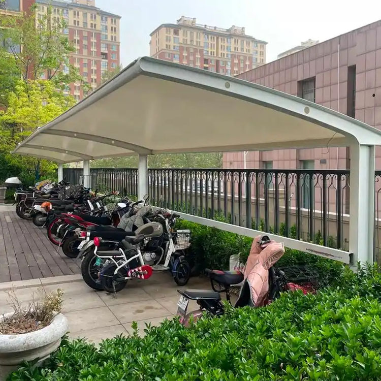 巍山膜结构电动车棚